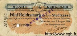 5 Reichsmark ALLEMAGNE Gebweiler 1914 K.110 TB+