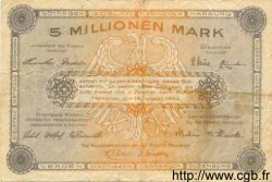 5 Millionen Mark ALLEMAGNE Hannovre 1923 Han.11a TTB