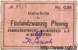 25 Pfennig ALLEMAGNE Malmerspach 1914 K.215a TB+