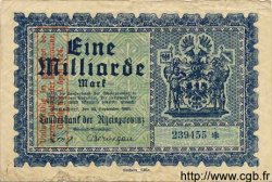 1 Milliarde Mark ALLEMAGNE  1923 Rpr.30a TB