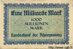 1 Milliarde Mark ALLEMAGNE  1923 Rpr.30a TB