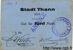 5 Mark Annulé ALLEMAGNE Thann 1914  TTB+