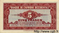 5 Francs AFRIQUE OCCIDENTALE FRANÇAISE (1895-1958)  1942 P.28a SUP+