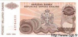 50000000000 Dinara CROATIE  1993 P.R29a NEUF