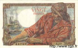 20 Francs PÊCHEUR FRANCE  1943 F.13.06 SPL