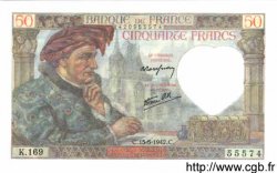 50 Francs JACQUES CŒUR FRANCE  1942 F.19.20 NEUF