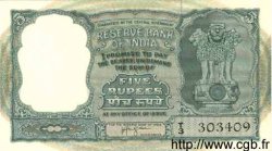 5 Rupees INDE  1957 P.035a SPL