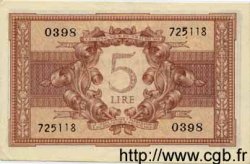 5 Lire ITALIE  1944 P.031b SPL