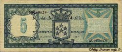 5 Gulden ANTILLES NÉERLANDAISES  1967 P.08a TB+