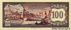 100 Gulden Spécimen ANTILLES NÉERLANDAISES  1967 P.12s SPL+