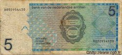 5 Gulden ANTILLES NÉERLANDAISES  1986 P.22a B+