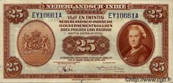 25 Gulden INDES NEERLANDAISES  1943 P.115a SUP