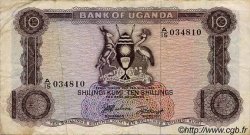10 Shillings OUGANDA  1966 P.02a TB