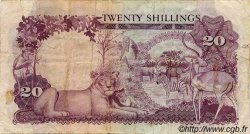 20 Shillings OUGANDA  1966 P.03a TB