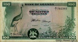 100 Shillings OUGANDA  1966 P.04a TB+