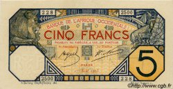 5 Francs DAKAR AFRIQUE OCCIDENTALE FRANÇAISE (1895-1958) Dakar 1925 P.05Bc SPL