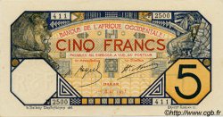 5 Francs DAKAR AFRIQUE OCCIDENTALE FRANÇAISE (1895-1958) Dakar 1925 P.05Bc pr.NEUF