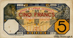 5 Francs DAKAR AFRIQUE OCCIDENTALE FRANÇAISE (1895-1958) Dakar 1929 P.05Be TTB
