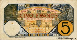 5 Francs DAKAR FRENCH WEST AFRICA Dakar 1932 P.05Be SS