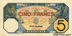5 Francs GRAND-BASSAM AFRIQUE OCCIDENTALE FRANÇAISE (1895-1958) Grand-Bassam 1918 P.05Db SUP+