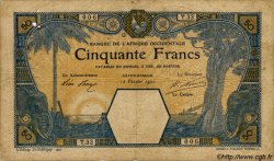 50 Francs GRAND-BASSAM AFRIQUE OCCIDENTALE FRANÇAISE (1895-1958) Grand-Bassam 1920 P.09Da B+