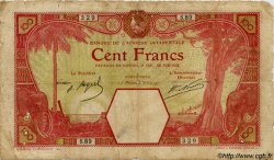 100 Francs PORTO-NOVO AFRIQUE OCCIDENTALE FRANÇAISE (1895-1958) Porto-Novo 1924 P.11Eb B