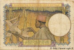 5 Francs AFRIQUE OCCIDENTALE FRANÇAISE (1895-1958)  1937 P.21 TTB