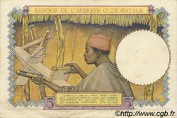 5 Francs AFRIQUE OCCIDENTALE FRANÇAISE (1895-1958)  1937 P.21 TTB à SUP