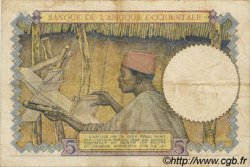 5 Francs FRENCH WEST AFRICA  1937 P.21 VF