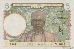 5 Francs FRENCH WEST AFRICA  1941 P.25 VZ