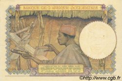 5 Francs FRENCH WEST AFRICA  1942 P.25 AU+