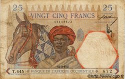25 Francs FRENCH WEST AFRICA  1937 P.22 S