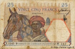 25 Francs FRENCH WEST AFRICA  1939 P.22 fS