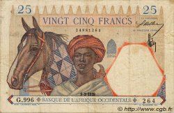 25 Francs FRENCH WEST AFRICA  1939 P.22
