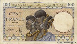 100 Francs AFRIQUE OCCIDENTALE FRANÇAISE (1895-1958)  1941 P.23 TTB