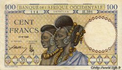 100 Francs AFRIQUE OCCIDENTALE FRANÇAISE (1895-1958)  1941 P.23 SUP