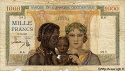 1000 Francs AFRIQUE OCCIDENTALE FRANÇAISE (1895-1958)  1937 P.24 pr.B