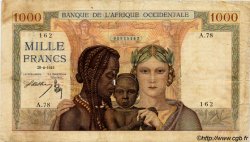 1000 Francs AFRIQUE OCCIDENTALE FRANÇAISE (1895-1958)  1945 P.24 B+