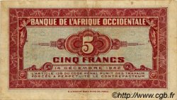 5 Francs AFRIQUE OCCIDENTALE FRANÇAISE (1895-1958)  1942 P.28a TTB