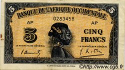 5 Francs AFRIQUE OCCIDENTALE FRANÇAISE (1895-1958)  1942 P.28b TTB