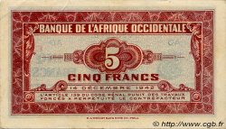 5 Francs AFRIQUE OCCIDENTALE FRANÇAISE (1895-1958)  1942 P.28b SUP