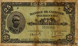 25 Francs AFRIQUE OCCIDENTALE FRANÇAISE (1895-1958)  1942 P.30a B