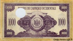 1000 Francs Annulé AFRIQUE OCCIDENTALE FRANÇAISE (1895-1958)  1942 P.32 TB à TTB