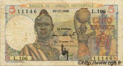 5 Francs AFRIQUE OCCIDENTALE FRANÇAISE (1895-1958)  1949 P.36 B+