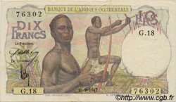 10 Francs AFRIQUE OCCIDENTALE FRANÇAISE (1895-1958)  1947 P.37 TTB