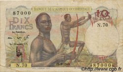 10 Francs AFRIQUE OCCIDENTALE FRANÇAISE (1895-1958)  1949 P.37 TB