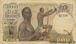 10 Francs AFRIQUE OCCIDENTALE FRANÇAISE (1895-1958)  1953 P.37 TB