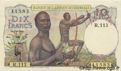 10 Francs AFRIQUE OCCIDENTALE FRANÇAISE (1895-1958)  1953 P.37 pr.SPL