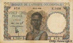 25 Francs AFRIQUE OCCIDENTALE FRANÇAISE (1895-1958)  1950 P.38 TTB
