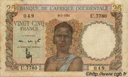 25 Francs AFRIQUE OCCIDENTALE FRANÇAISE (1895-1958)  1951 P.38 TB